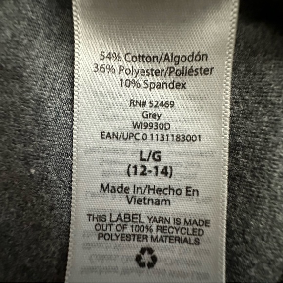 Athletic Works Girl's L (12-14) Gray Zip-Up Sporty Athletic Long Sleeves Hoodie - Picture 15 of 16